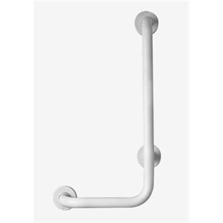 Ponte Giulio Contractor Series Right L-Shaped Grab Bar - White G25JBR20W1